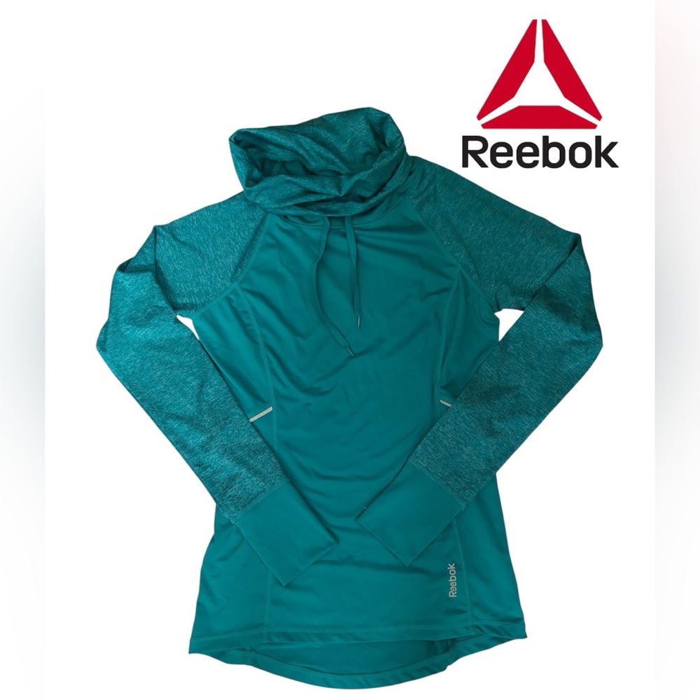 REEBOK HIGH NECK ACTIVE PULLOVER TEAL WOMEN’S LIGHTWEIGHT